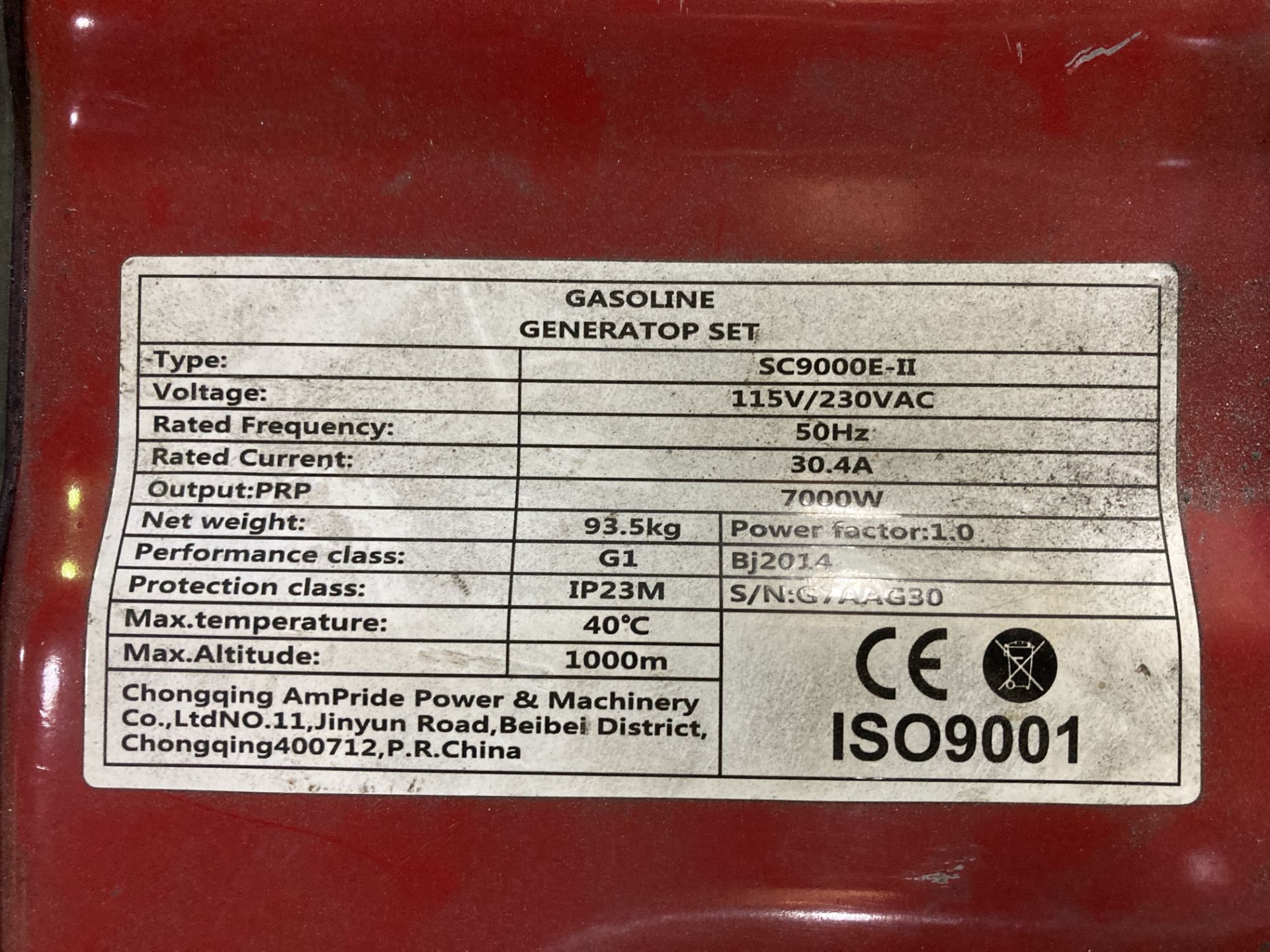 Genset Senci SC9000E MKZ petrol generator - Image 3 of 7