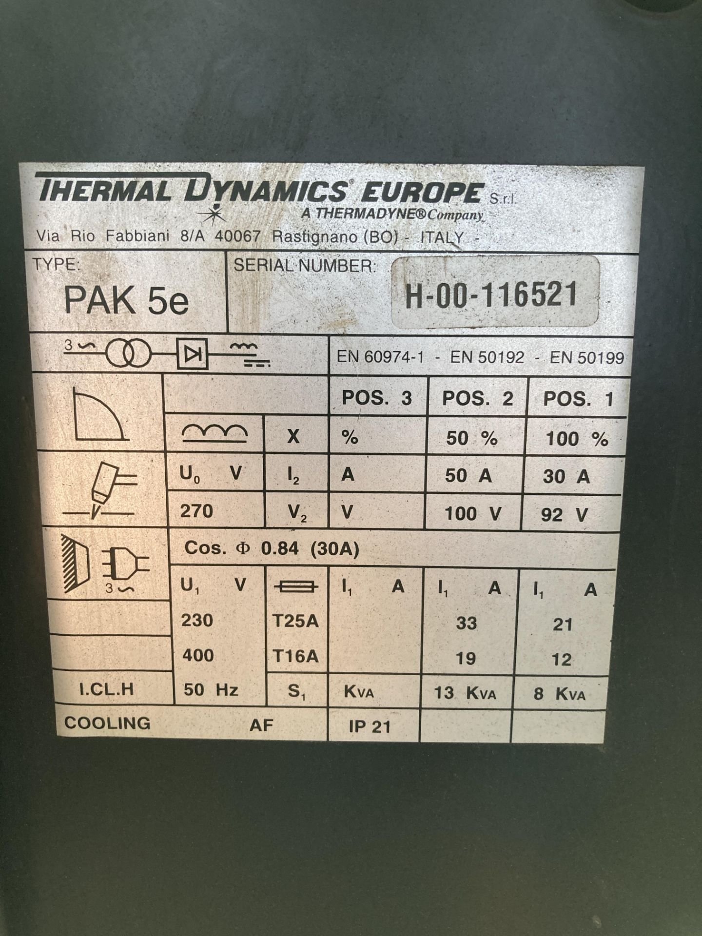 Thermal Dynamics Pakmaster SE air plasma cutting system - Image 3 of 4