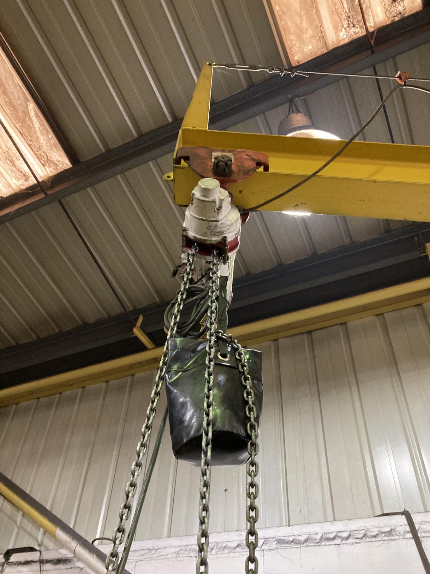 Wall mounted jib crane with Lion 500kg capacity electric chain hoist - Image 3 of 6