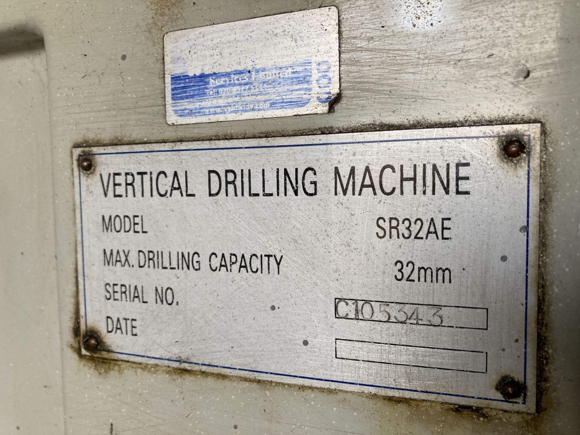 Meyer SR32AE engineers pillar/vertical drilling machine, serial no. C105343, Drilling capacity 32mm - Image 4 of 10