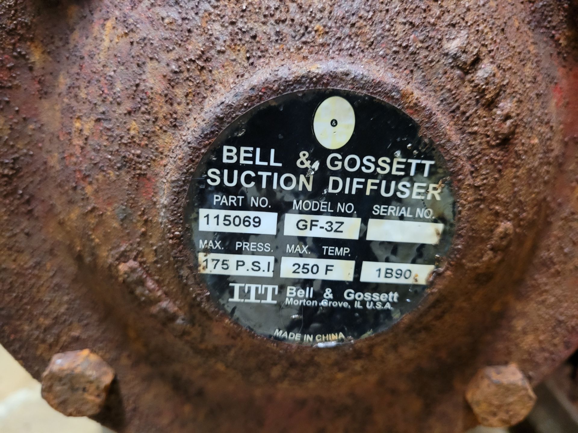 BELL GOSSETT centrifugal tower water pump, 25 H.P motor - Image 6 of 6