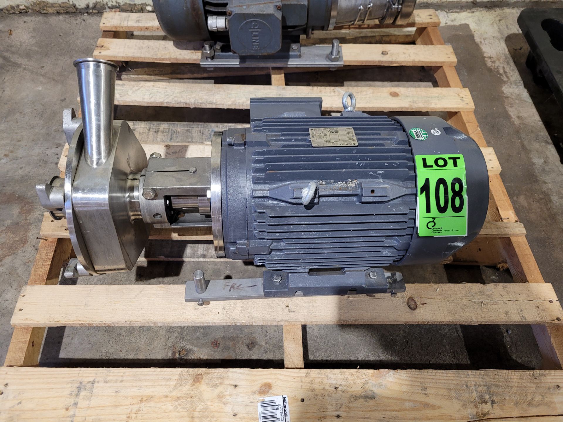 AMPCO centrifugal pump, 2"X3", 10 H.P motor
