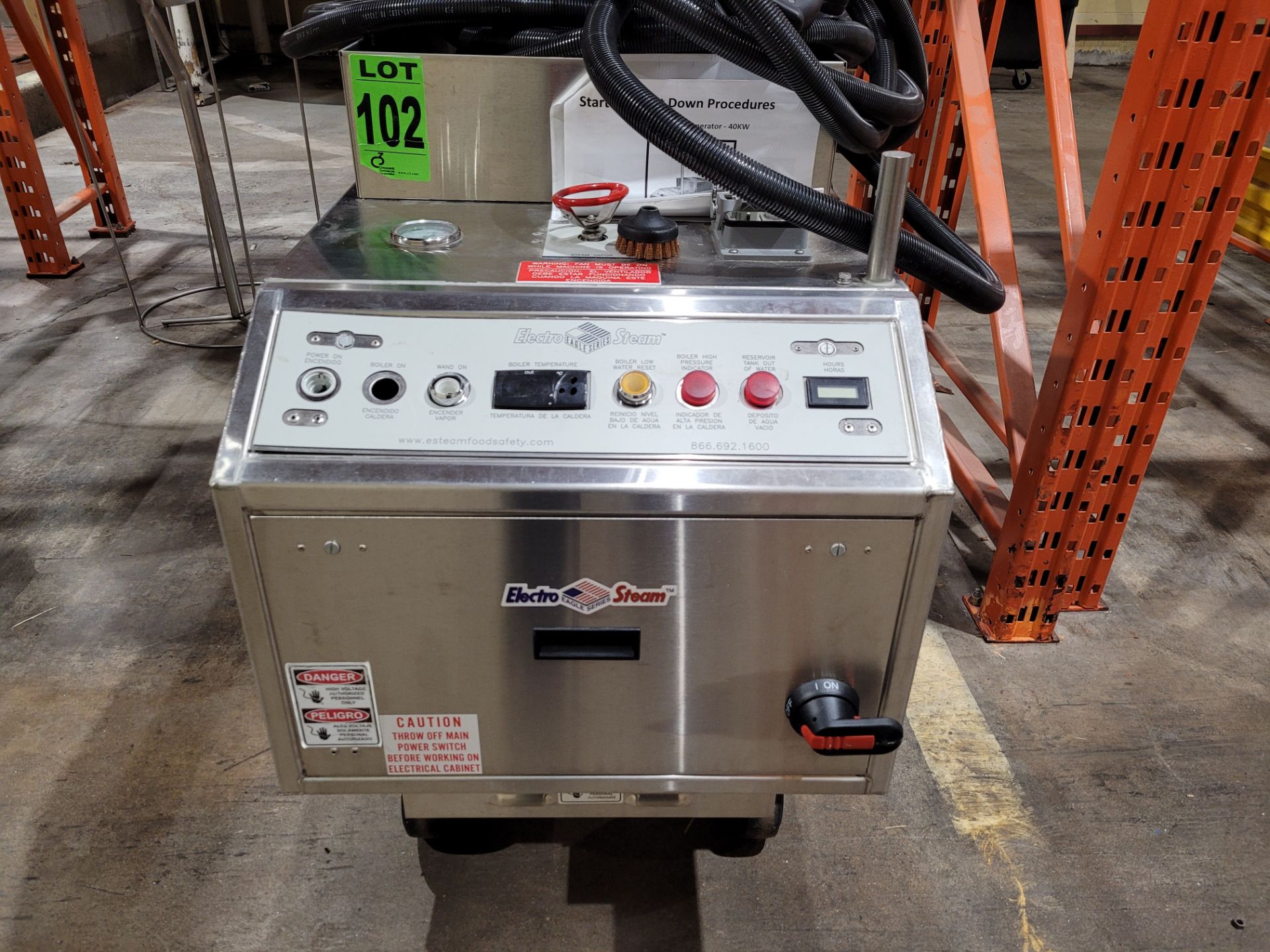 2017 ELECTRO-STEAM EAG LG-40 Eagle Series electric steam washer ser.42061, 40KW, MPSI 200, 600V - Image 8 of 13