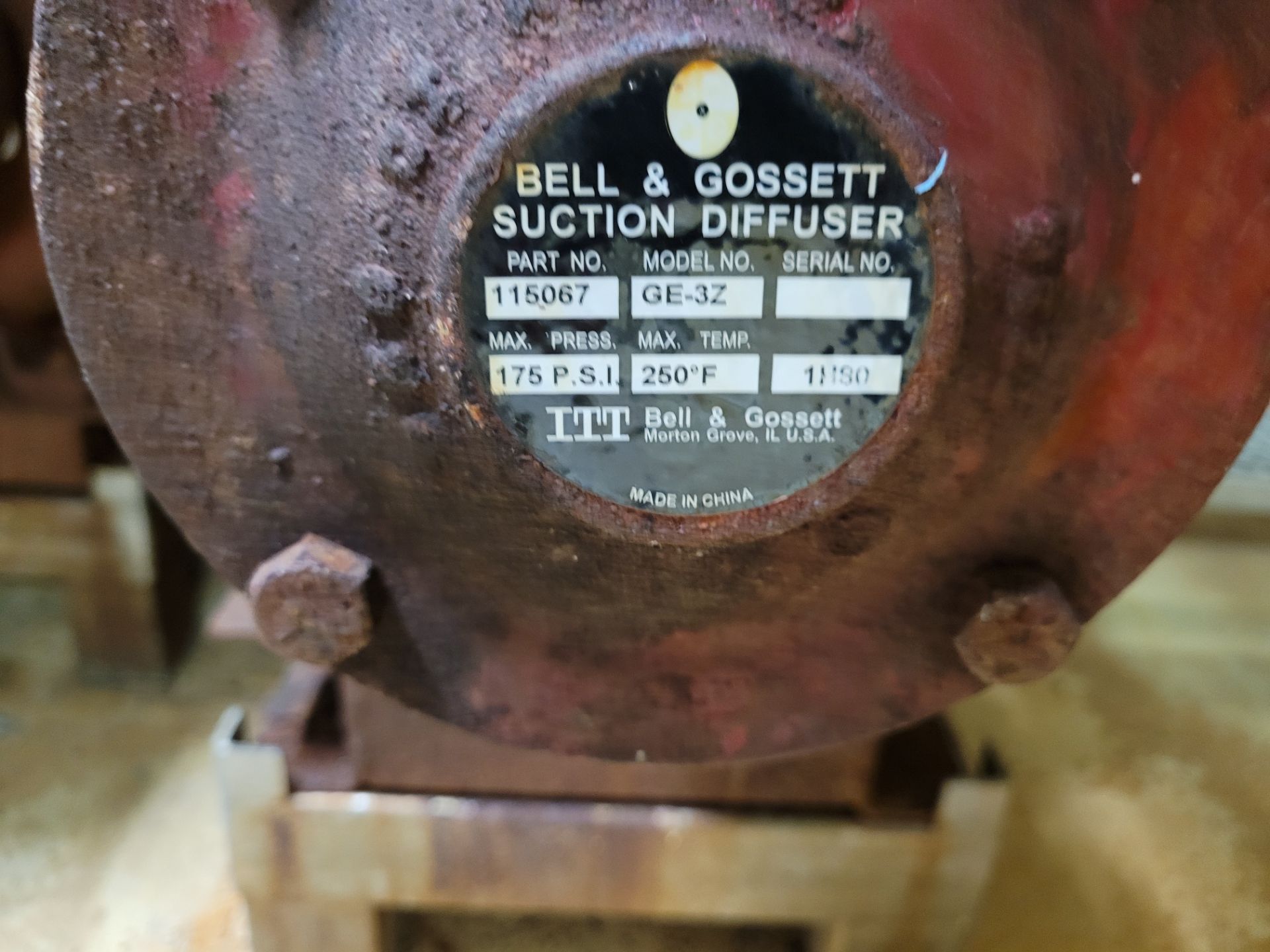 BELL GOSSETT centrifugal tower water pump, 25 H.P motor - Image 4 of 9