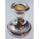 Vintage Silver Dwarf Candle Stick. Clear Hallmark for A.T. Cannon Birmingham 1967, 7cm Approx