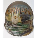 US Normandy Memorial painted Helmet.