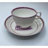 Lustre cup and saucer (1800-1815) maker not known but Ridgway type handle