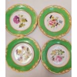 Set of 4 H&R Daniel plates in fair condition