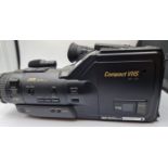 JVC Compact VHS Camcorder with Cassettes and Carrying Case.