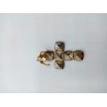Masonic Gold Plated Sliver Crucifix/Ball Pendant.