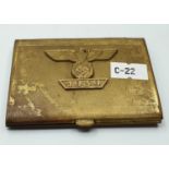 WW2 German Cigarette Case with 1939 Dated Spange Eagle.