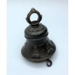 Vintage bronze bell, 9cms tall.