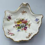 Hammersley fine bone china shell dish, 16cm long in good condition