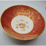 Ornate Minton bone china bowl circa 1875.