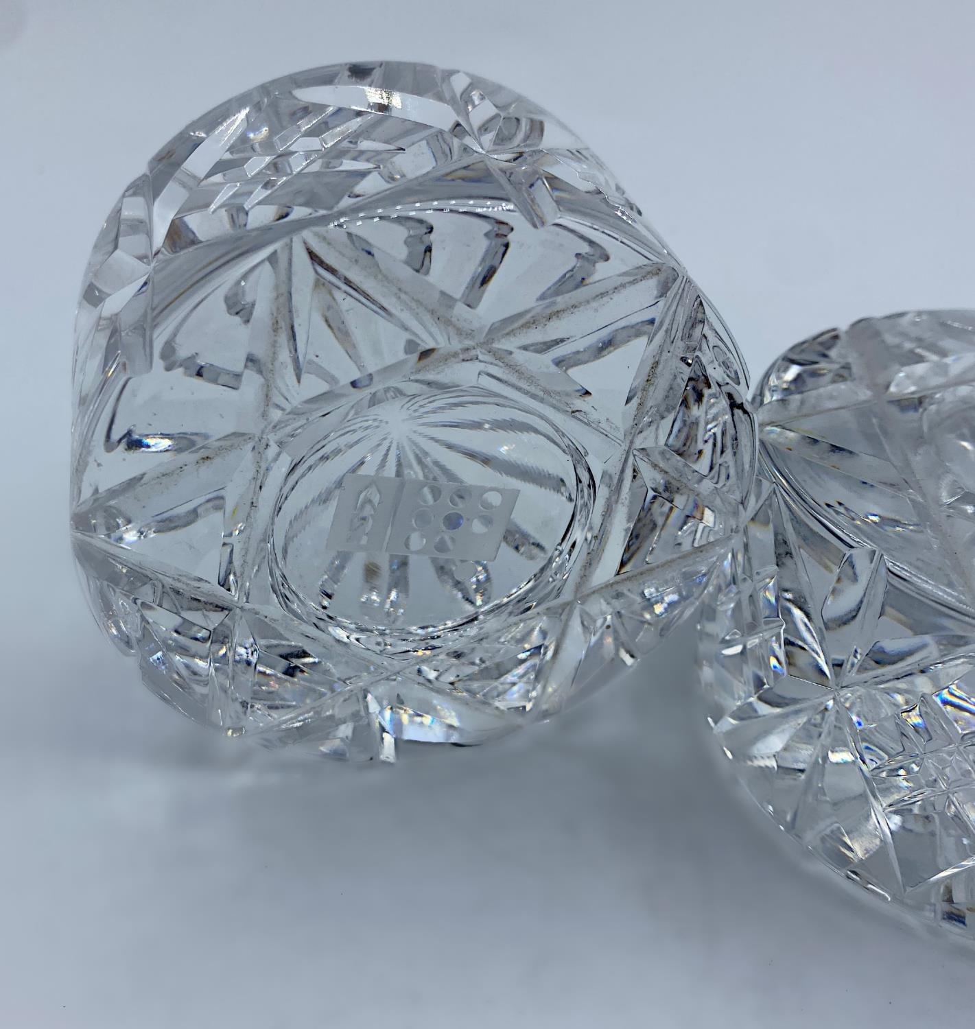 Pair of Cut Glass Paperweights, 600g each and 8cm diameter (2). - Image 3 of 4