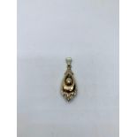 Edwardian 9ct Gold Pendant 1.5g.