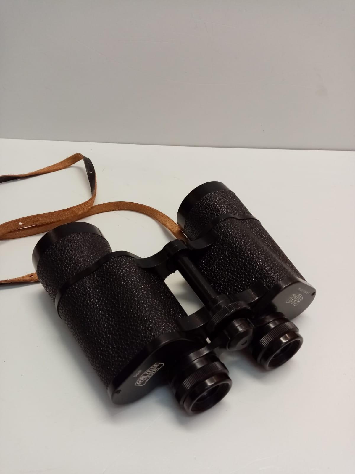 Large Carl Zeiss Jena Binoculars in Leather Carrying Case, 10 x 50w. - Bild 4 aus 8