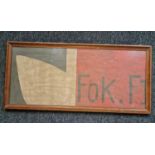 WW1 Imperial German Framed Fokker Aircraft Fabric Fragment.