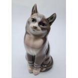 Royal Copenhagen china cat, 14cms tall & .15kg