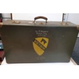 Vietnam War Era Helicopter Metal Suit Case. Hand painted 1st Air Cav.