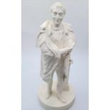 A heavy ceramic statue of the Duke of Wellington. 28cm tall and 1.2kg