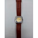 Citizen Square Watch with Leather Strap as New.