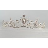 Fancy small Tiara with CZ stones (ecn610)