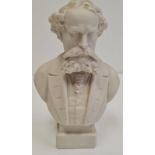 A Ceramic Bust of Charles Dickens, in Good Condition, 30g, 19cms Tall.