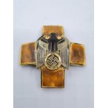 WW2 German Welfare Cross 1st Class. Looks as it has been in a fire