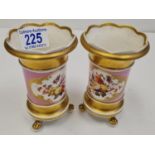 A Pair of spill vases (Possibly H&R Daniel) Small chips on rim