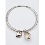 STERLING SILVER CHARM SET BANGLE