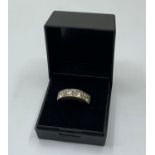 4x 0.50ct diamonds set in 18ct white gold ring, weight 6.5g and size M, 2ct top quality diamonds