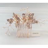 Hair pin with rhodium plating, 55mm long (ecn523)