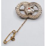 Vintage Silver Brooch Representing the Loyal Order of the Moose. Having a Moose?s Head with the