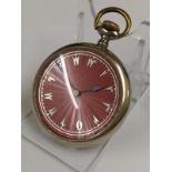 Vintage Gents Pocket watch Guilloche style ottoman dial, 50mm diameter