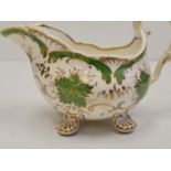 H&R Daniel Shrewsbury shape creamer with 1 repaired foot. Pattern No 5155.