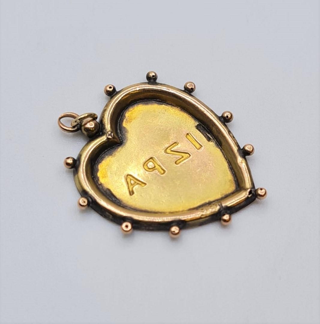 Victorian 9ct gold "Mizpah" heart shaped pendant. Weight 0.95g and length 2.5cms - Image 2 of 2