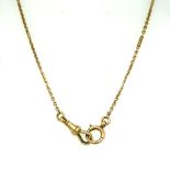 18CT YELLOW GOLD POCKET WATCH CHAIN 7.6G