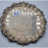 Silver Platter Dated 1899 and Made in Sheffield, 350g