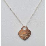 TIFFANY STERLING SILVER HEART NECKLACE