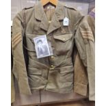 Genuine WW2 A.T.S Sergeants jacket with Lanyard and insignia