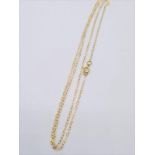 A very fine 9ct gold necklace. Weight 4g & length 38cms