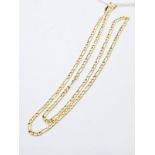 A 9ct fine link necklace, weight 1.8g & length 44cms