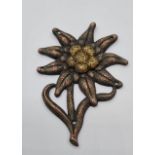 WW2 German Gebirgsjäger (Mountain Troops) Edelweiss Hat Badge