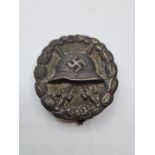 WW2 German Spanish Condor Legion Black Wound Badge (3rd class, representing Iron), for those wounded