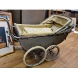 1940-50?s Silver Cross Children?s Robotham Play Pram with Detachable Cover, 90x60cms.