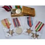 WW2 Boxed British War & Defence Medals and 3 Campaign Stars, War Medal with Cert