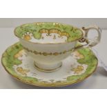 H&R Daniel Stanhope Shape Pattern No 8019 Cup & Saucer in Fair Condition for Age.