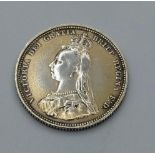 Victorian 1887 Shilling. Excellent Definition to Head and Shield Side. Milled Edge Perfect Condition