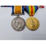 2 WW1 Service Medals Presented to Gunner H.H. Cooper. Royal Artillery, Plus Breast Bar.
